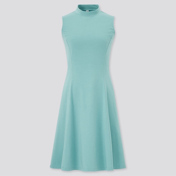 Uniqlo Dresses & Skirts - Uniqlo Sleeveless Flare Midi Dress, Light Teal Blue, XS